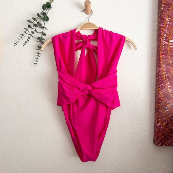 Michael Costello X Revolve Dasia Pink One Piece Swimsuit XL - Picture 1 of 10